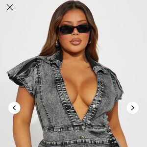 Fashion Nova Denim Maxi Dress - Black Wash - New w/out attached tags